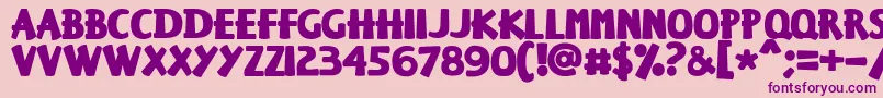 Keisersousa Font – Purple Fonts on Pink Background