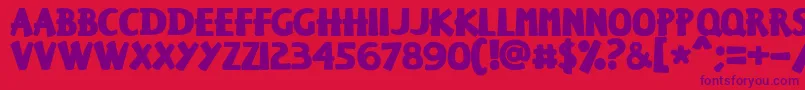 Keisersousa Font – Purple Fonts on Red Background
