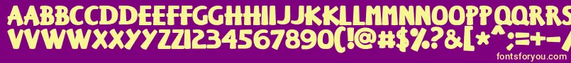 Keisersousa Font – Yellow Fonts on Purple Background