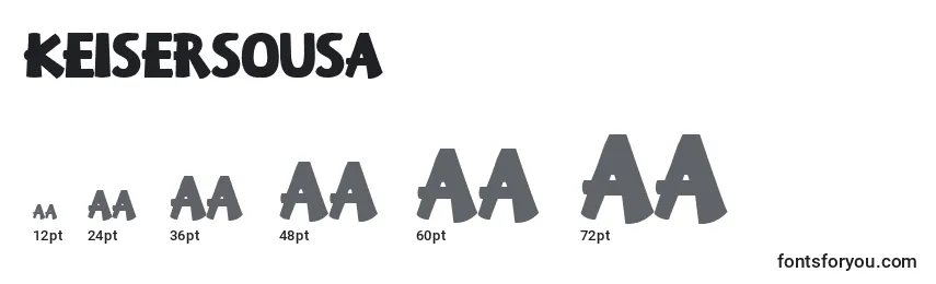 Keisersousa Font Sizes
