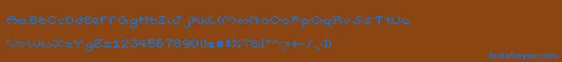 PumpkinFont Font – Blue Fonts on Brown Background