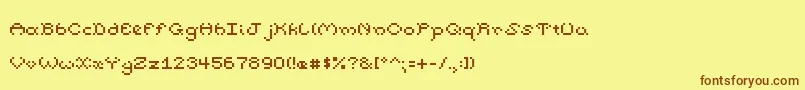 Шрифт PumpkinFont – коричневые шрифты на жёлтом фоне