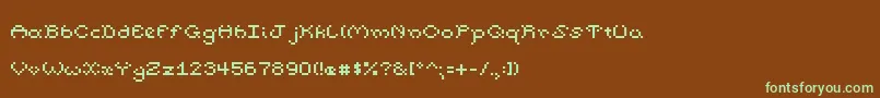 Шрифт PumpkinFont – зелёные шрифты на коричневом фоне