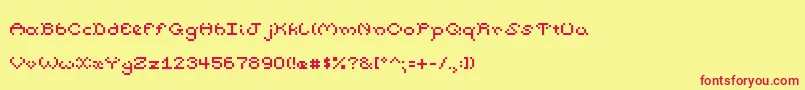 PumpkinFont Font – Red Fonts on Yellow Background