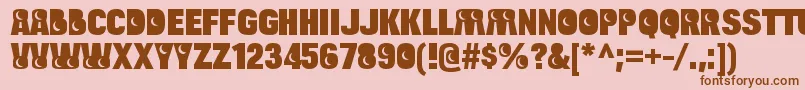 BulltoadnightRegular Font – Brown Fonts on Pink Background