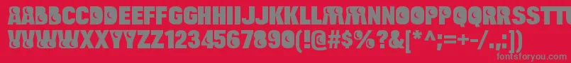 BulltoadnightRegular Font – Gray Fonts on Red Background