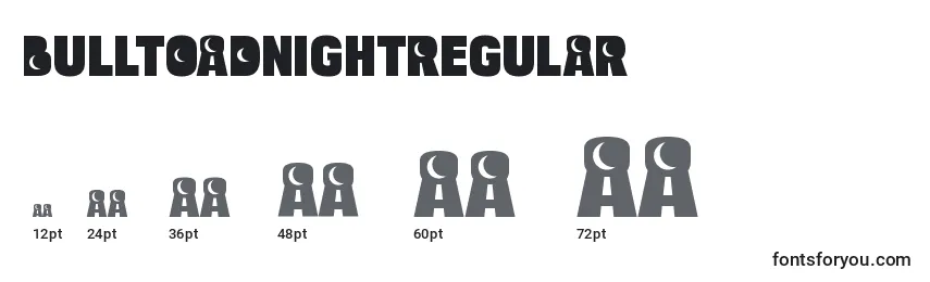 BulltoadnightRegular Font Sizes