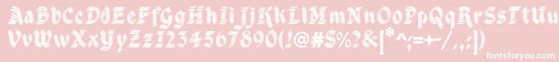 DsCathedral Font – White Fonts on Pink Background