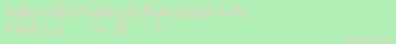 Boziene Font – Pink Fonts on Green Background