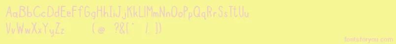 Boziene Font – Pink Fonts on Yellow Background