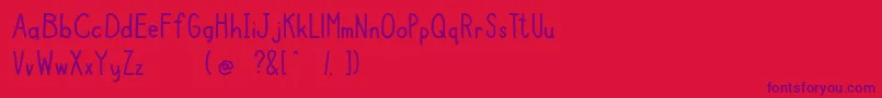 Boziene Font – Purple Fonts on Red Background