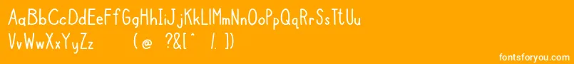 Boziene Font – White Fonts on Orange Background