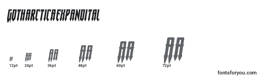 Gotharcticaexpandital Font Sizes