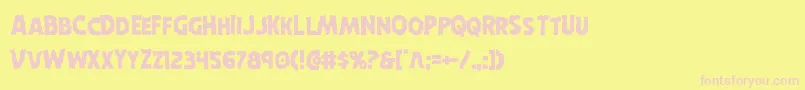 Horroween Font – Pink Fonts on Yellow Background