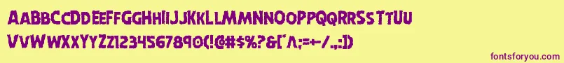 Horroween Font – Purple Fonts on Yellow Background