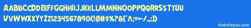 Horroween Font – Yellow Fonts on Blue Background