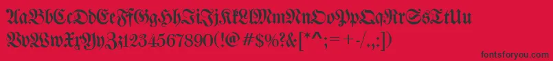 WalbaumFrakturRegular Font – Black Fonts on Red Background