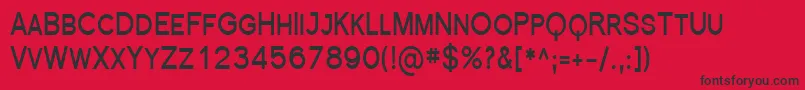 フォントSfflorencesanssccondBold – 赤い背景に黒い文字