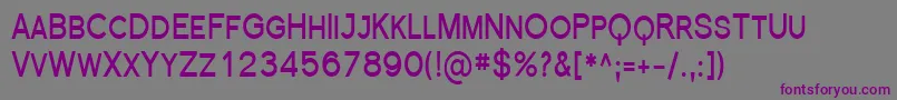 SfflorencesanssccondBold Font – Purple Fonts on Gray Background
