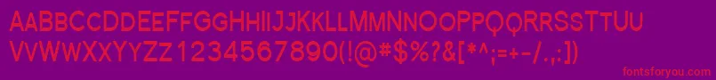 SfflorencesanssccondBold Font – Red Fonts on Purple Background