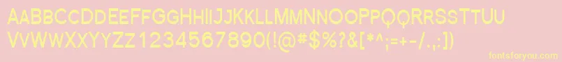 SfflorencesanssccondBold Font – Yellow Fonts on Pink Background