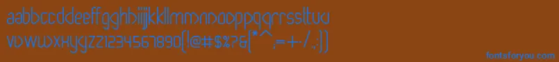 PaperclipBold Font – Blue Fonts on Brown Background