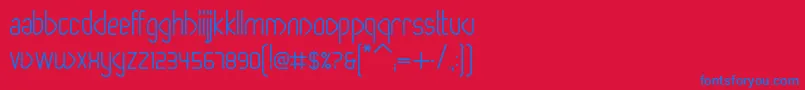 PaperclipBold Font – Blue Fonts on Red Background