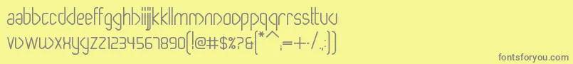 PaperclipBold-Schriftart – Graue Schriften auf gelbem Hintergrund