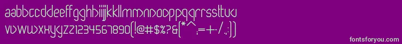 PaperclipBold-Schriftart – Grüne Schriften auf violettem Hintergrund