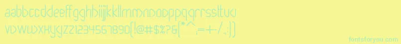PaperclipBold Font – Green Fonts on Yellow Background