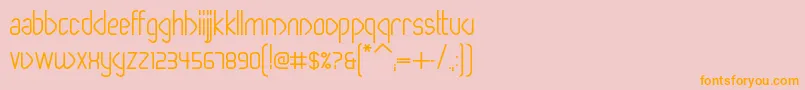 Fonte PaperclipBold – fontes laranjas em um fundo rosa