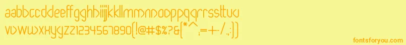 PaperclipBold Font – Orange Fonts on Yellow Background