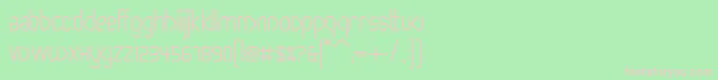 フォントPaperclipBold – 緑の背景にピンクのフォント