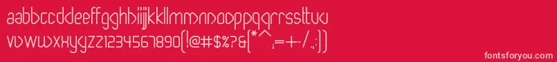 PaperclipBold-fontti – vaaleanpunaiset fontit punaisella taustalla