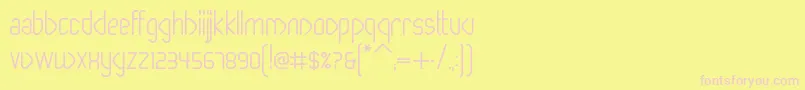 PaperclipBold Font – Pink Fonts on Yellow Background