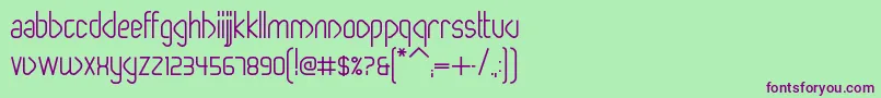 PaperclipBold-fontti – violetit fontit vihreällä taustalla