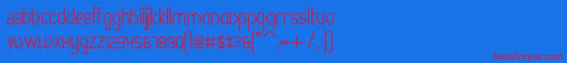 PaperclipBold-fontti – punaiset fontit sinisellä taustalla