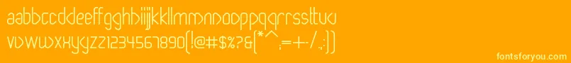 PaperclipBold Font – Yellow Fonts on Orange Background