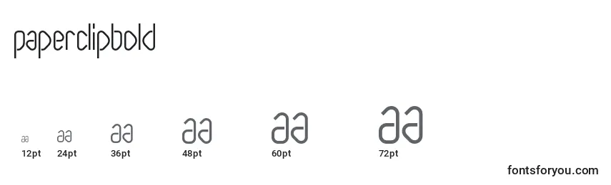 PaperclipBold Font Sizes