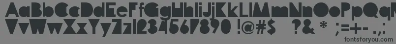 フォントTravellers – 黒い文字の灰色の背景