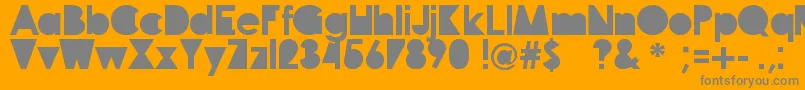 Travellers Font – Gray Fonts on Orange Background