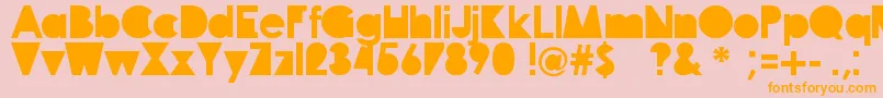 Travellers Font – Orange Fonts on Pink Background