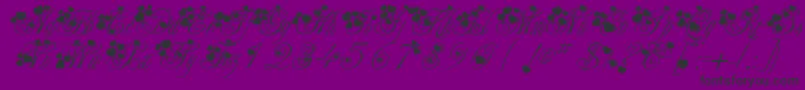 fuente Fancyheartscript – Fuentes Negras Sobre Fondo Morado