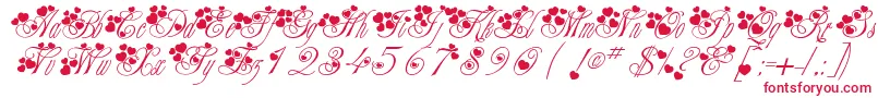Fonte Fancyheartscript – fontes vermelhas