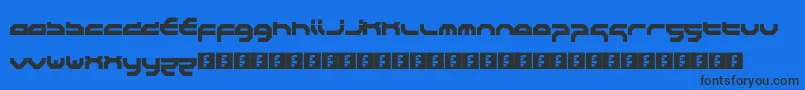 Шрифт WipeoutHdFury – чёрные шрифты на синем фоне