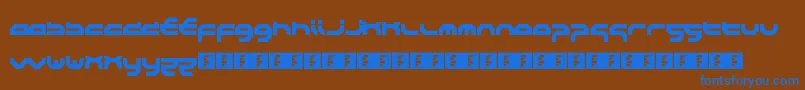 Шрифт WipeoutHdFury – синие шрифты на коричневом фоне