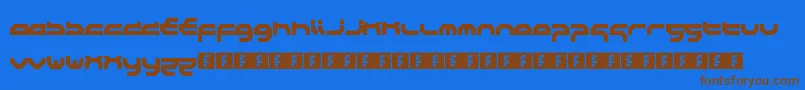 Шрифт WipeoutHdFury – коричневые шрифты на синем фоне