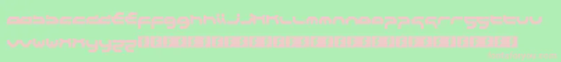フォントWipeoutHdFury – 緑の背景にピンクのフォント