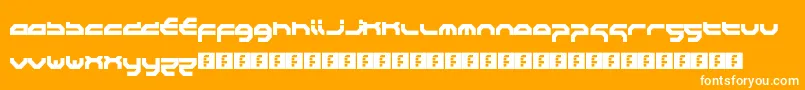 フォントWipeoutHdFury – オレンジの背景に白い文字