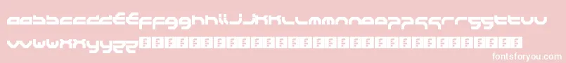 WipeoutHdFury-fontti – valkoiset fontit vaaleanpunaisella taustalla